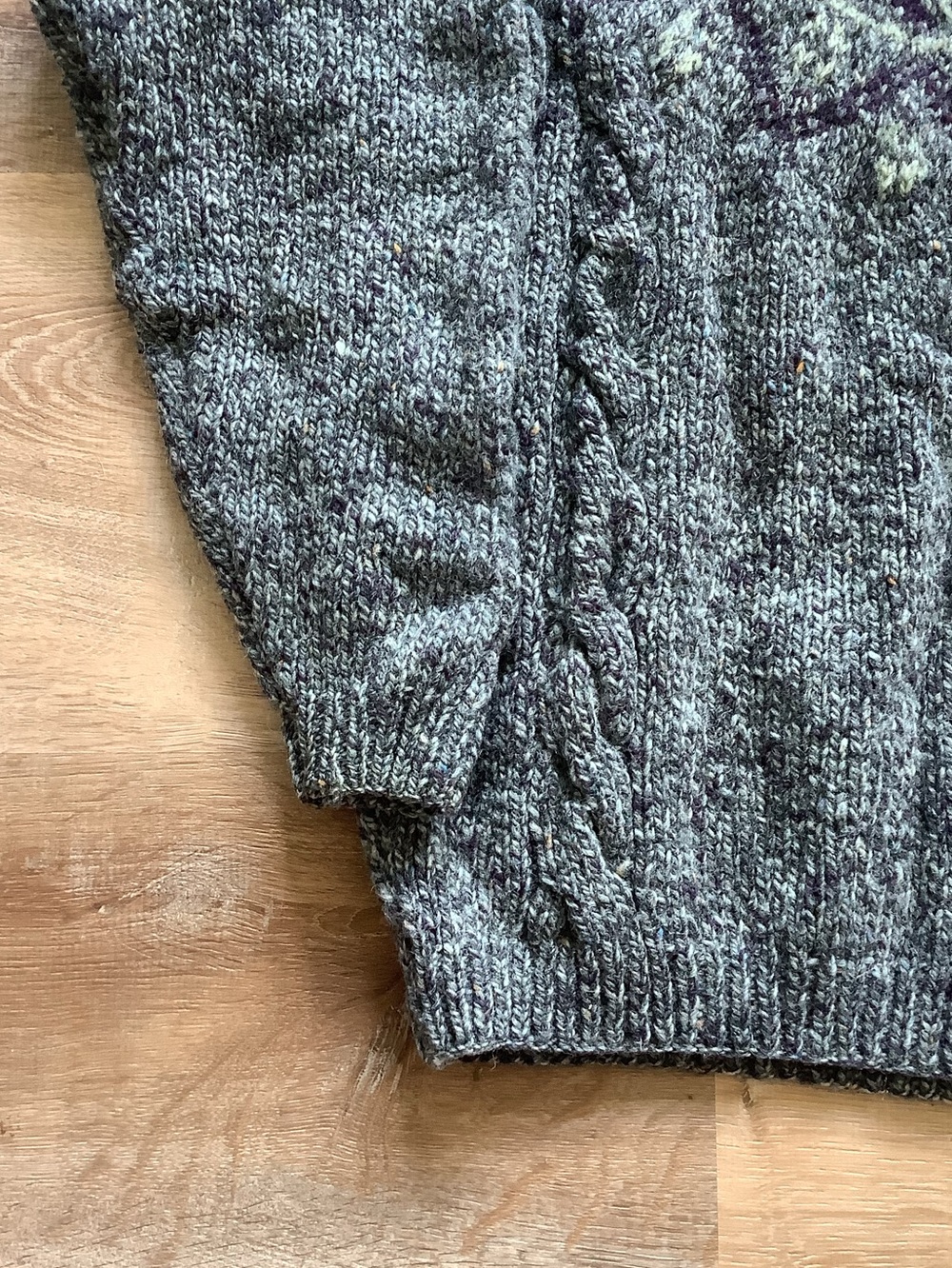 L.L. Bean Vintage Wool Silk Fair Isle Cable Knit Sweater Large - Picture 3 of 8